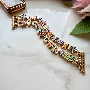 Gold Beaded Apple Watch Band, Teacher apple watch band, Teacher appreciation gift, Custom Apple iwatch band, Apple Watch bracelet band