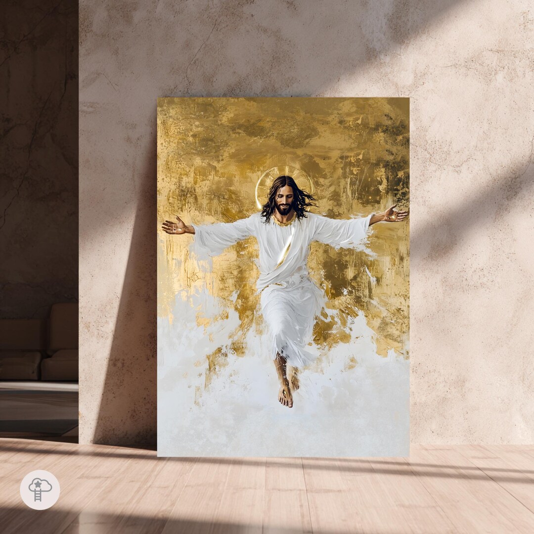 Jesus Christ Art Print | He is Risen | Church Decor| Instant Download ...