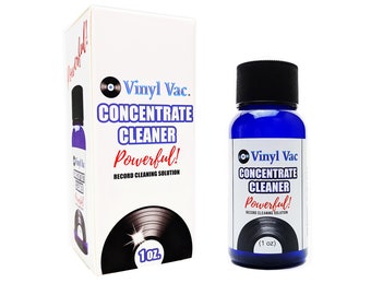 Vinyl Vac Concentrate Cleaner (1oz) w/NO Alcohol - Safe for Your Records! Makes a Half Gallon (64 oz) of Record Cleaning Solution