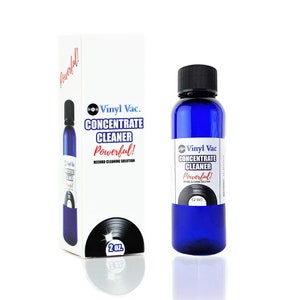 Vinyl Vac Concentrate Cleaner (2 oz) ohne Alkohol - Sicher für Ihre Schallplatten! Macht eine volle Gallone (128 oz) Schallplatten-Reinigungslösung