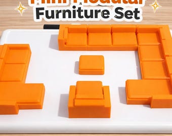 14pc Mini Modular Furniture Layout Kit with Magnets and Whiteboard Room Planning & Visualization Tool