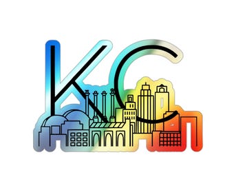 KC Skyline Holographic Die-cut Stickers