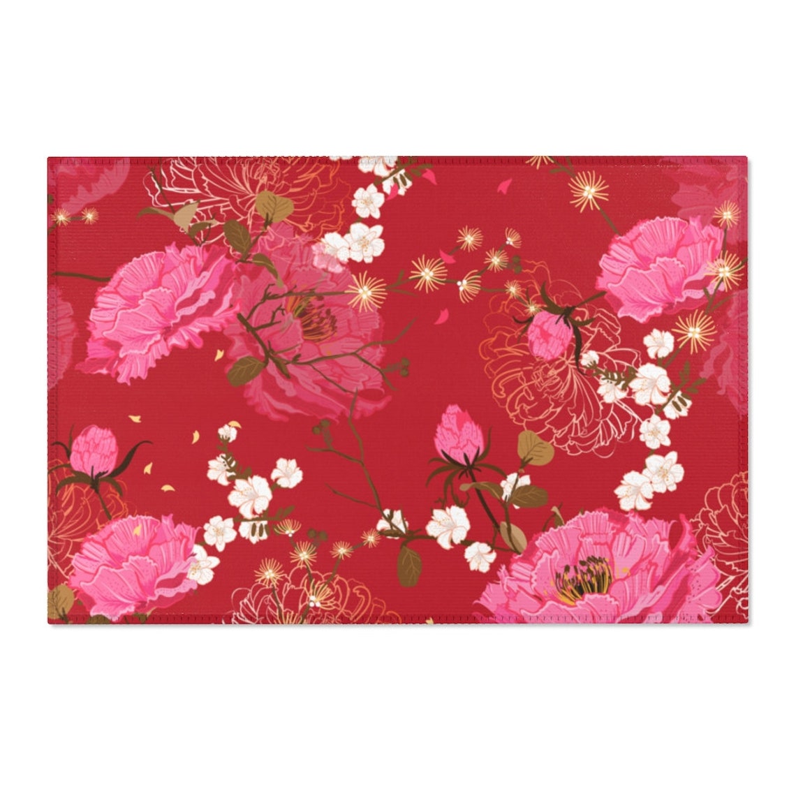 Japanese Cherry Blossom Area rug Etsy