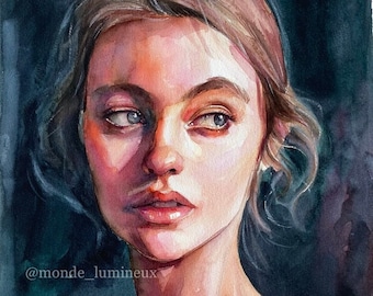 Custom Watercolor Portrait: Hand-Painted Family Gift