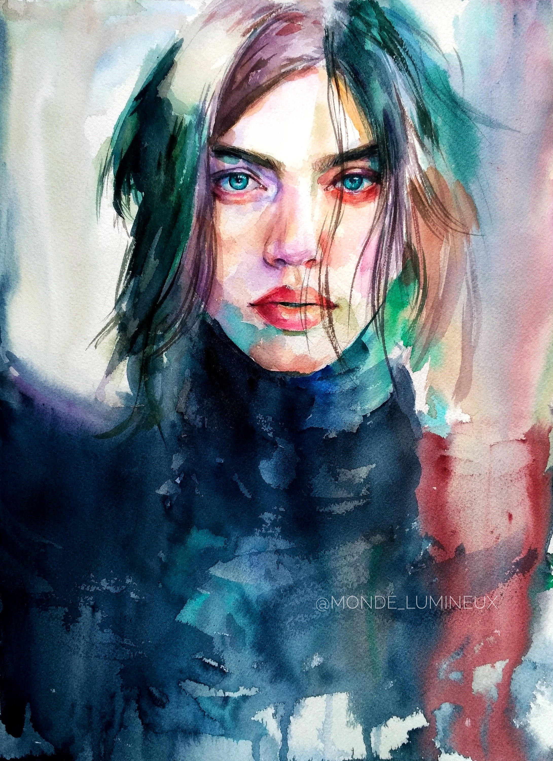 Abstract Watercolor Painting Wall Decor Home Decoration Etsy