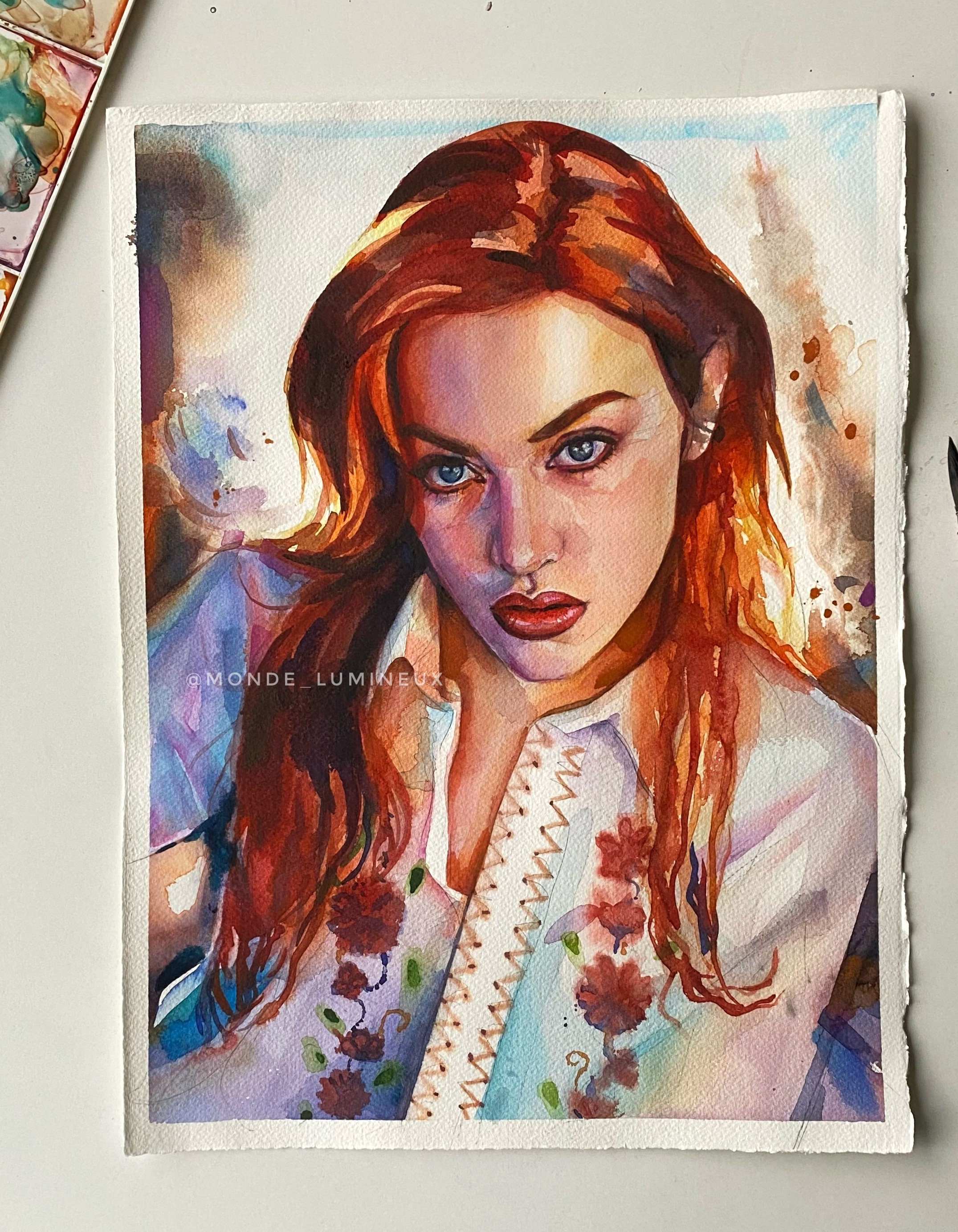 Kate Winslet Original Watercolor Portrait Titanic Art Fan | Etsy