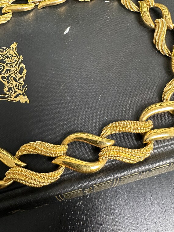 Vintage Napier gold tone chain necklace - image 3
