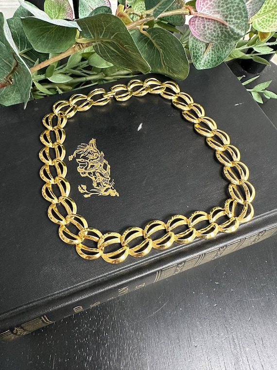 Vintage Napier gold chain necklace - image 1