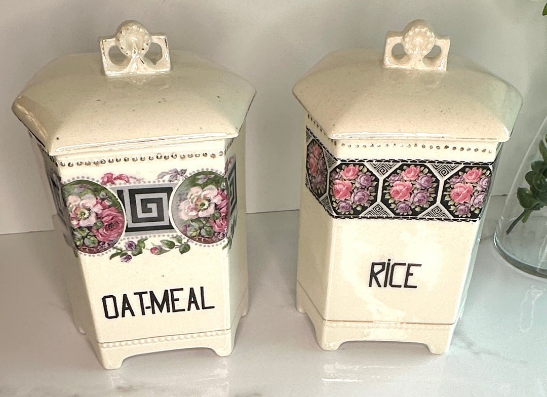 Czechoslovakia Antique LUISE Canisters Etsy
