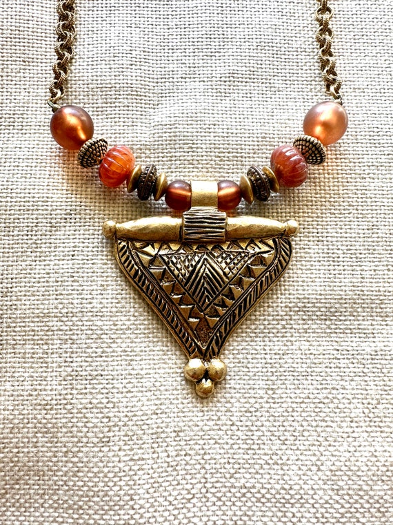 ORENA Paris vintage Egyptian revival necklace