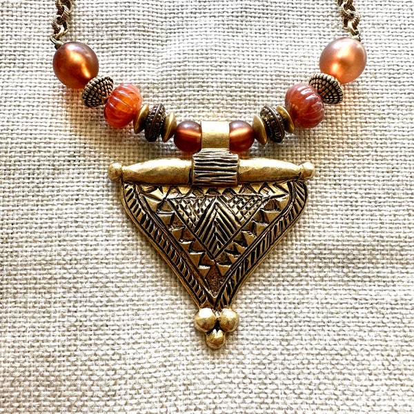 ORENA Paris vintage Egyptian revival necklace