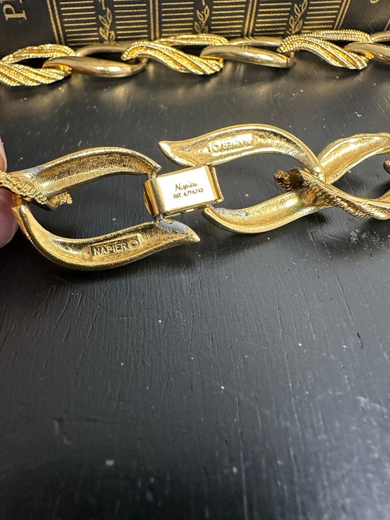 Vintage Napier gold tone chain necklace - image 4
