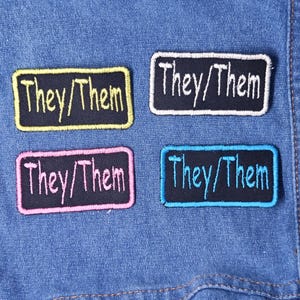 They/Them Pronoun Iron On Patch