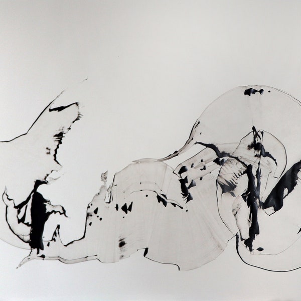 Abstract Painting Original Minimalism Minimal Acrylic Black White Minimalist Paper Wall Art Abstraction Minimalistic Art Painting Abstract