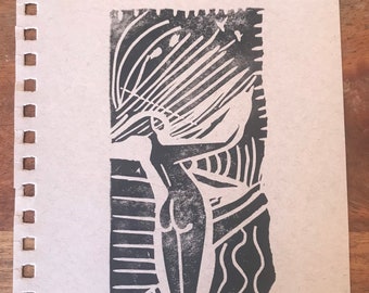 Goddess - Lino Cut Print