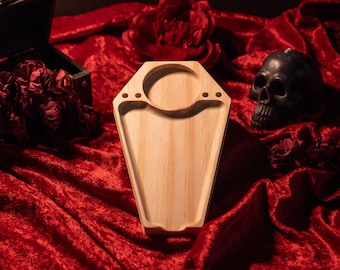 Solid Wood Coffin Rolling Tray