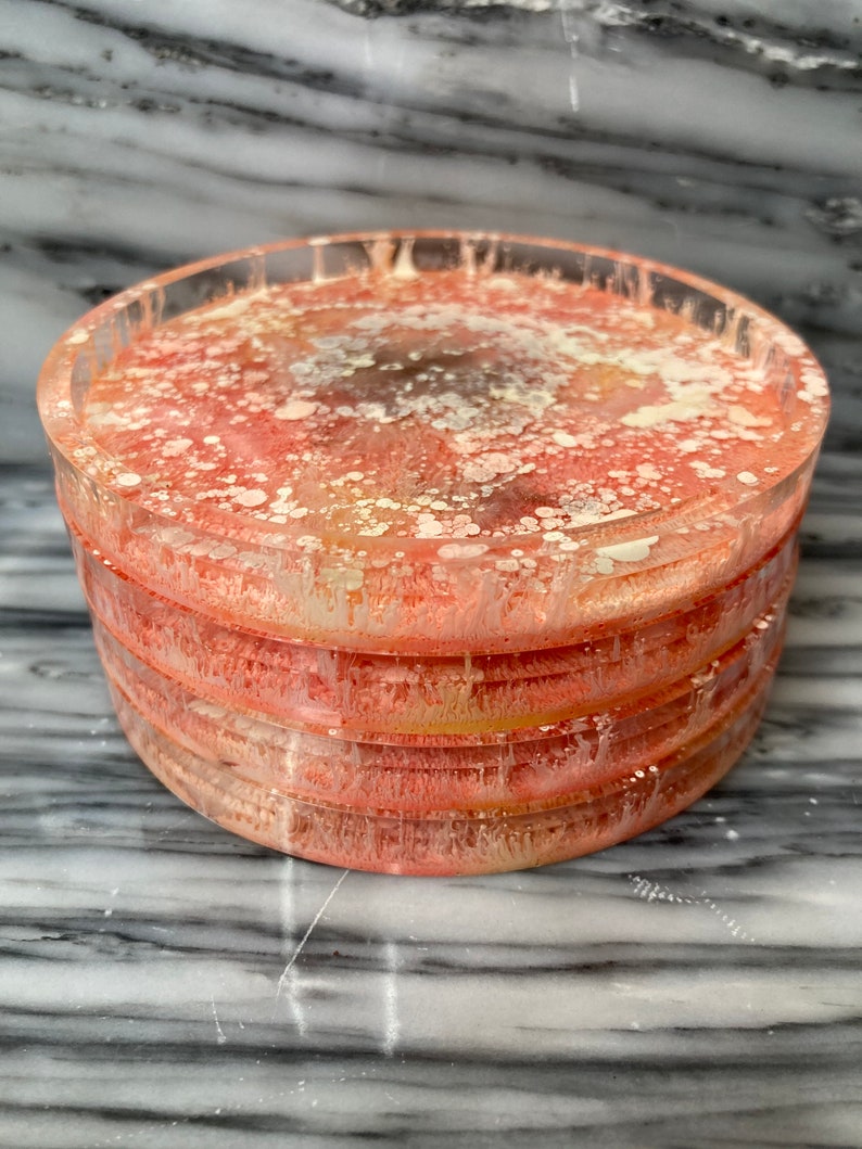 Resin Coaster set 4x Set of resin coasters