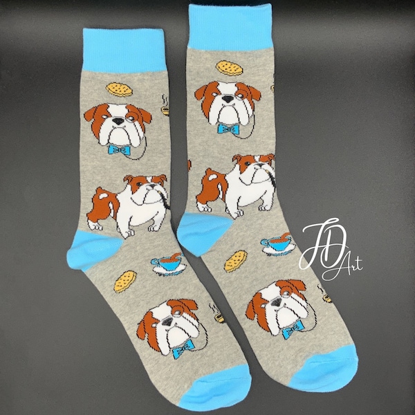 English Bulldog Socks Etsy