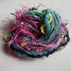 Yarn sampler, Fiber for embellishments, Mix media arts, Multicolor weaving yarn bundle, Fiber arts, Yarn add-ins, Craft yarn, 12 or 24 yards