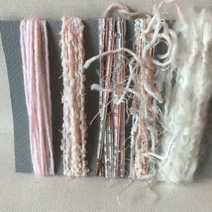 Yarn sampler, Fiber  for embellishments, Mix media arts, Multicolor weaving yarn bundle, Fiber arts, Yarn add-ins, Craft yarn
