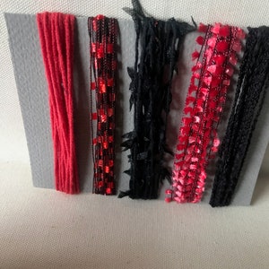 Multicolor Yarn Sampler: Fiber Embellishments for Mixed Media Arts