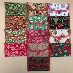 Christmas gift card holder ,Fabric gift card holder, Reusable gift card holder, Fabric gift card  envelope, Business card holder,