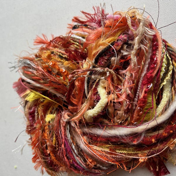 50 Yards Yarn Sampler: Multicolor Fiber Bundle for Mixed Media Arts