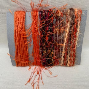 Multicolor Yarn Sampler: Fiber Embellishments for Weaving & Mixed Media