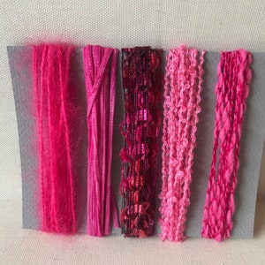 Yarn sampler, Fiber  for embellishments, Mix media arts, Multicolor weaving yarn bundle, Fiber arts, Yarn add-ins, Craft yarn