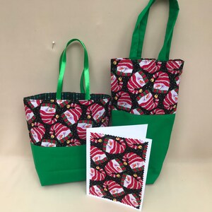 Christmas gift bag, Christmas wine bag, Fabric gift bag, Eco-friendly gift bag, Christmas greeting card