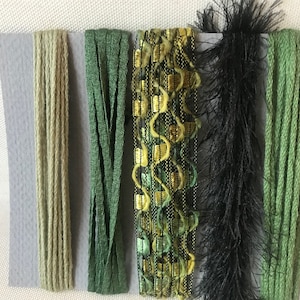 Yarn sampler, Fiber  for embellishments, Mix media arts, Multicolor weaving yarn bundle, Fiber arts, Yarn add-ins, Craft yarn