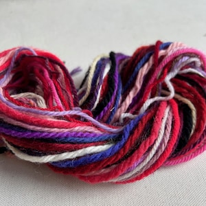 30 yards wool yarn sampler, Fiber  for embellishments, Mix media arts, Multicolor weaving yarn bundle, Fiber arts, Yarn add-ins, Craft yarn