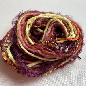 Yarn sampler, Fiber for embellishments, Mix media arts, Multicolor weaving yarn bundle, Fiber arts, Yarn add-ins, Craft yarn, 12 or 24 yards