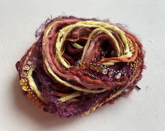 Multicolor Yarn Sampler: Fiber Embellishment Bundle (12-24 Yards)
