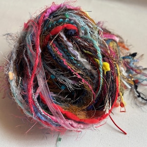 60-Yards Yarn Sampler: Multicolor Fiber Bundle for Mixed Media Arts