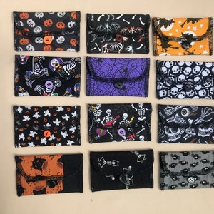 Fabric gift card holder, Reusable gift card holder, Fabric gift card envelope, Business card holder, Halloween gift card holder