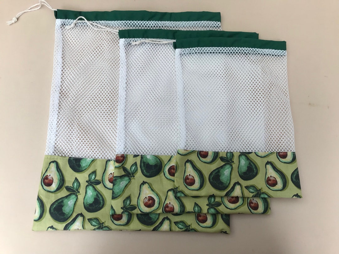 Fabric Produce Bags Single or Set Veggie/fruit Mesh Bags Set Etsy