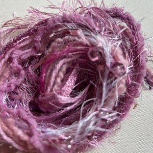 Yarn sampler, Fiber for embellishments, Mix media arts, Multicolor weaving yarn bundle, Fiber arts, Yarn add-ins, Craft yarn, 12 or 24 yards