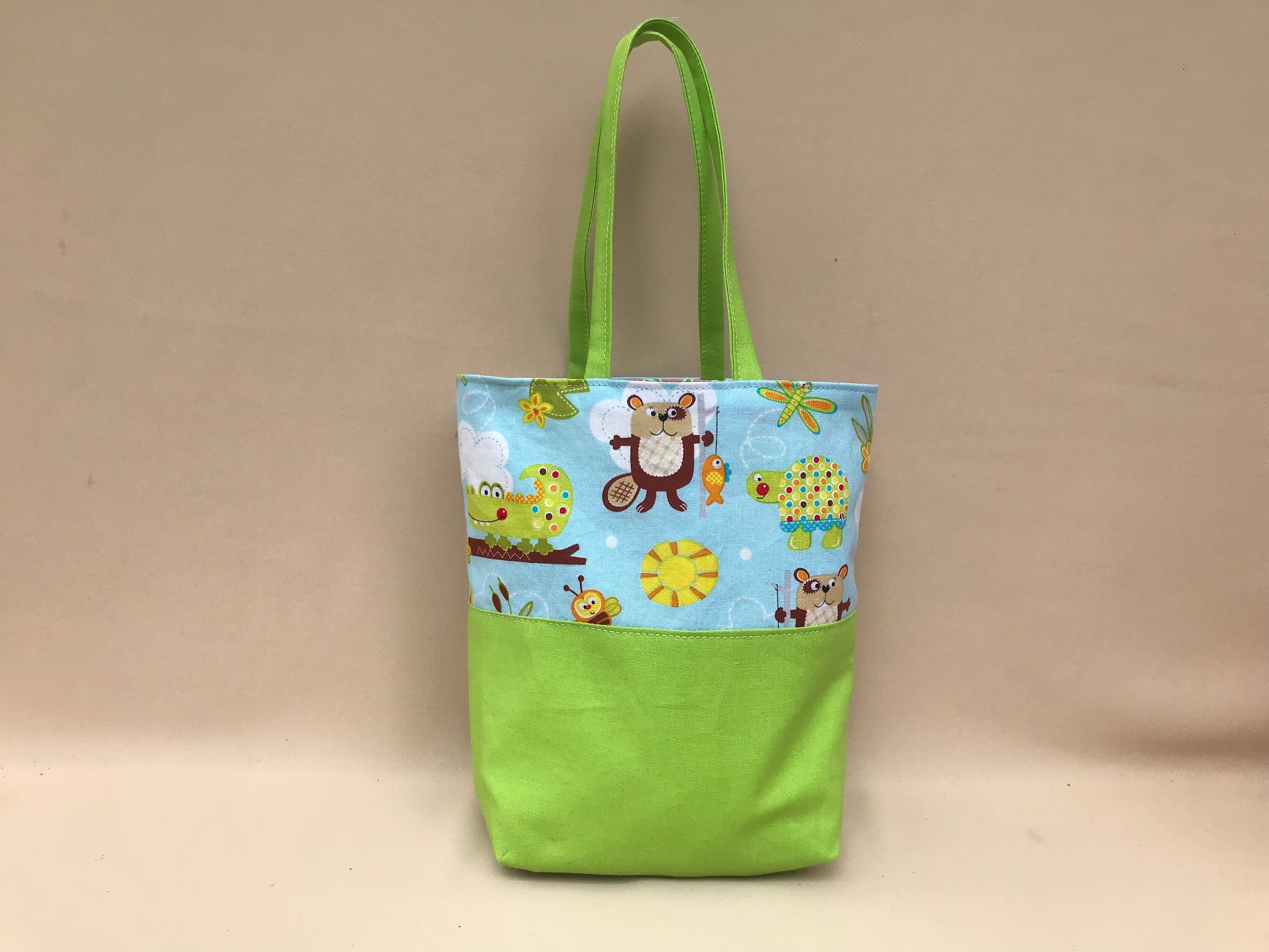 Baby Shower Fabric Gift Bag, Baby Birthday Fabric Gift Bag, Eco