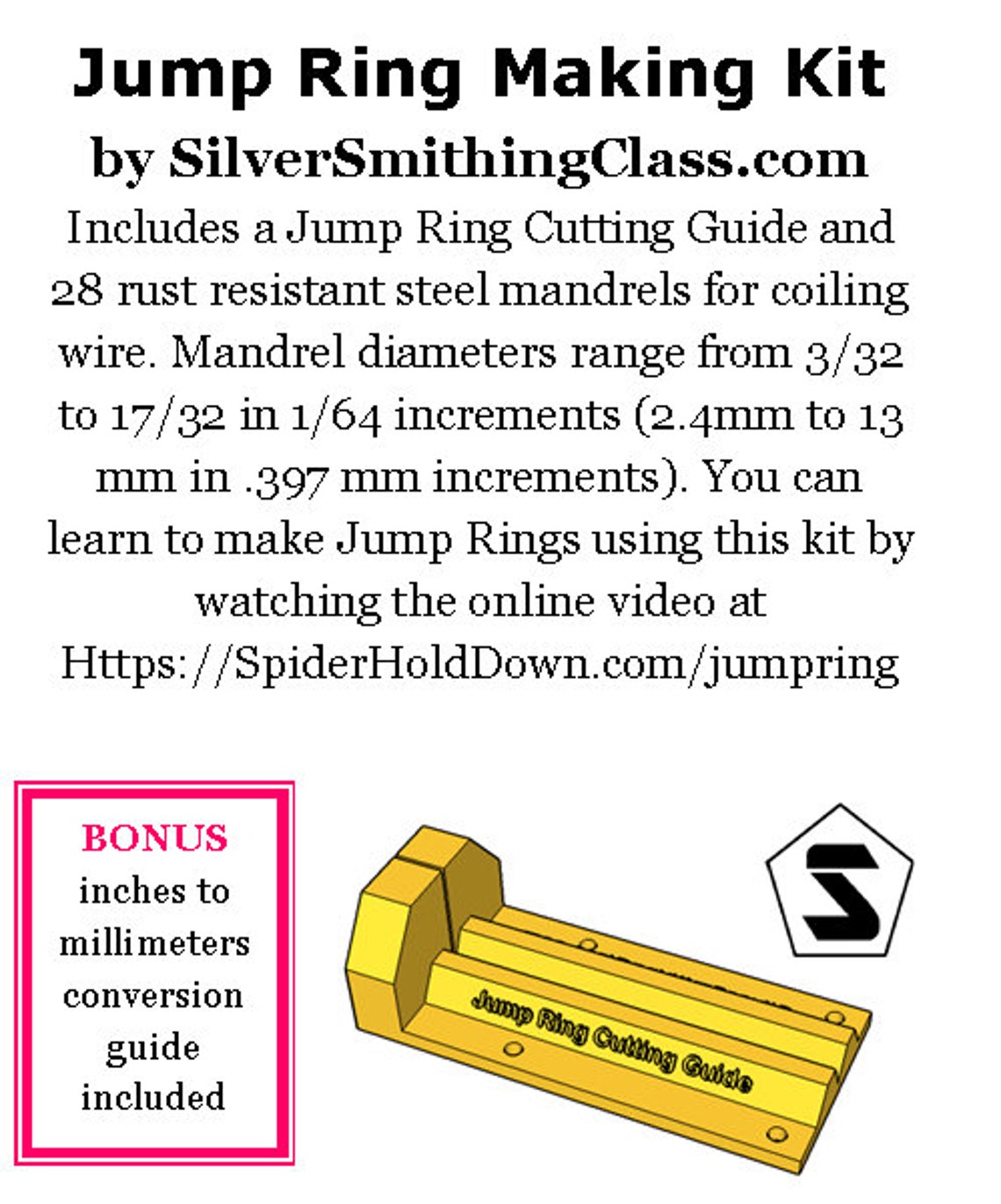 Jump Ring Maker Kit With 28 Coiling Dowels Etsy Canada