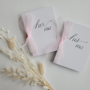 Vow Cards, Wedding Vow Cards, His Vows, Her Vows, Wedding Vow Books