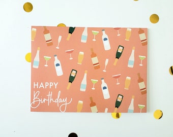 Happy Birthday Card | Drink Card