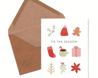 Tis the Season Greeting Card | Holiday Cards | Greeting Cards | Christmas Cards | Holiday Cards