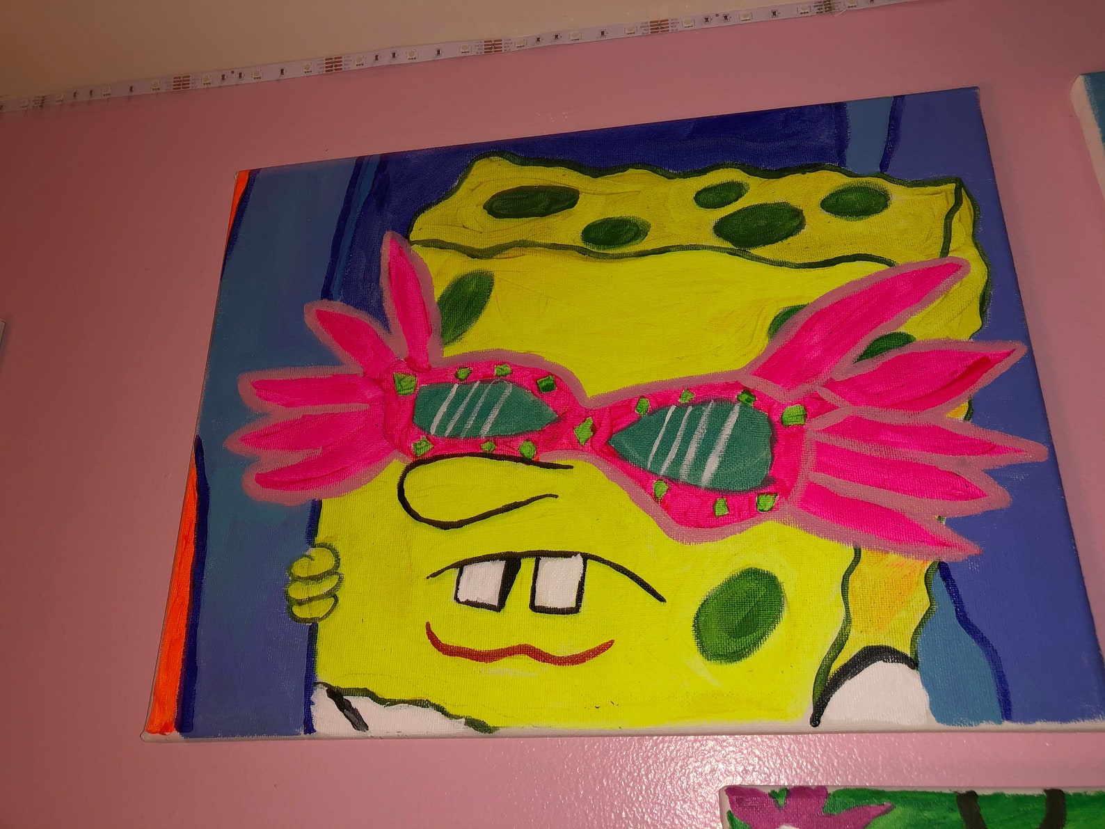 Spongebob with Glasses | Etsy