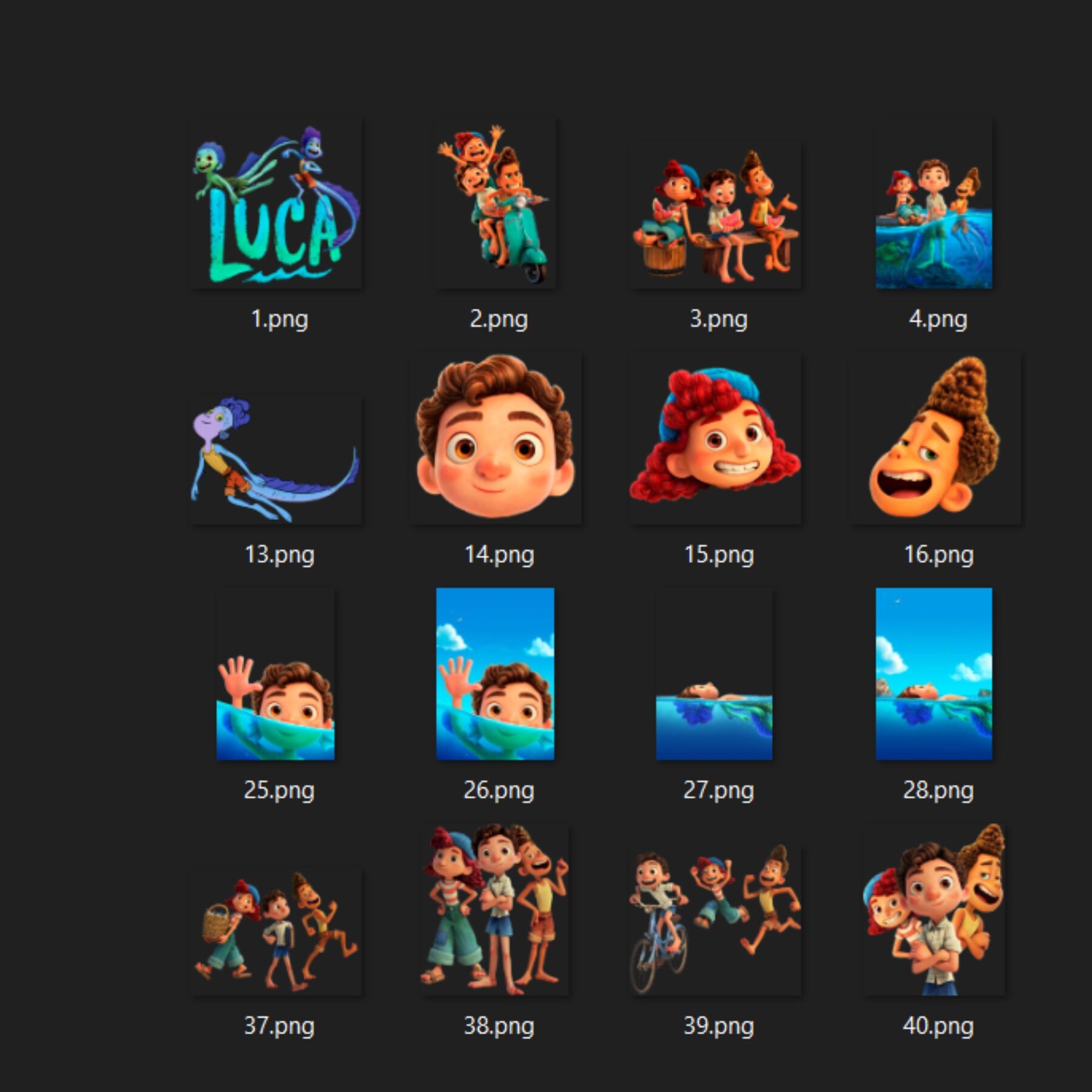 Luca Clipart PNG Digital Download 62 PNG Shirts Birthday - Etsy