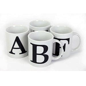 Tazas iniciales personalizadas, tazas con letras, regalo de cumpleaños, regalo del día de la madre, taza con letras, taza con nombre,