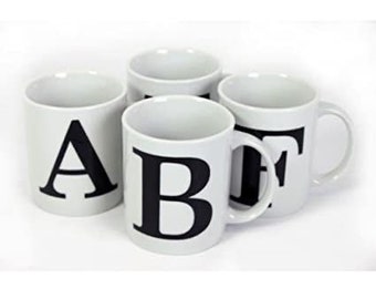 Personalised initial mugs, letter mugs, birthday gift, Mother’s Day gift, letter cup, name mug,