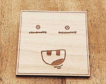 Scar Buddy 2x2 Wooden Pin, Transgender, Nonbinary, FTM Trans, Pride, Equality, LGBT, Top Surgery