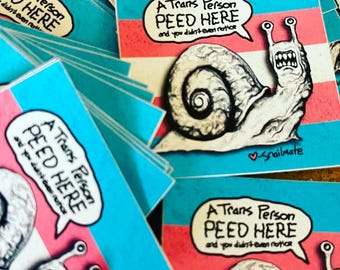 20 pack Trans Peed Stickers, Transgender, Nonbinary sticker, FTM Trans, MTF Trans, Pride, Equality, LGBT