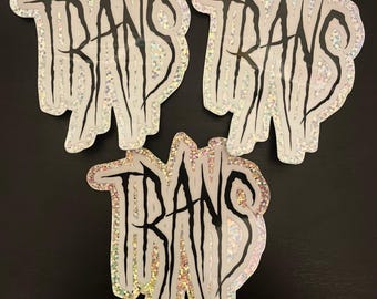 Glitter TRANS sticker / LGBT / Transgender